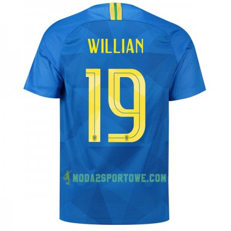 Koszulka Brazylia Willian 19 Mistrzostwa Świata 2018 Wyjazdowe Stroje Piłkarskie